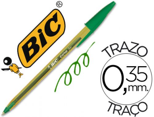 Esferografica bic cristal ponta fina verde , Bic , 44328 , 3086123132962